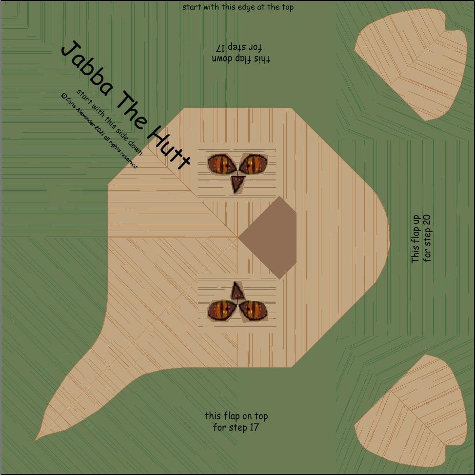 Jabba The Hutt Star Wars Origami
